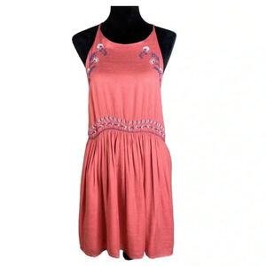 Size L  Lulus Sunshine Delight Embroidered Mini Dress